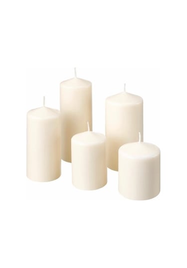 Ikea Fenomen Blok Mum Seti 5 Adet Natürel