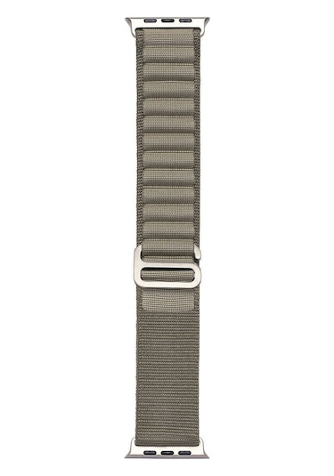 Watch Ultra 49mm Uyumlu Krd-74 Hasır Ecrz Kordon-açık Yeşil