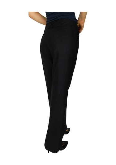 Kadın Kumaş Pantolon Yüksek Bel Bgl-st01543 Mürdüm