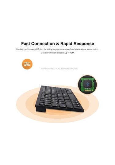 Yunboo "taşınabilir Bluetooth Klavye - İos/android/windows Uyumlu, 10m Menzilli, Hafif Ve Şık"