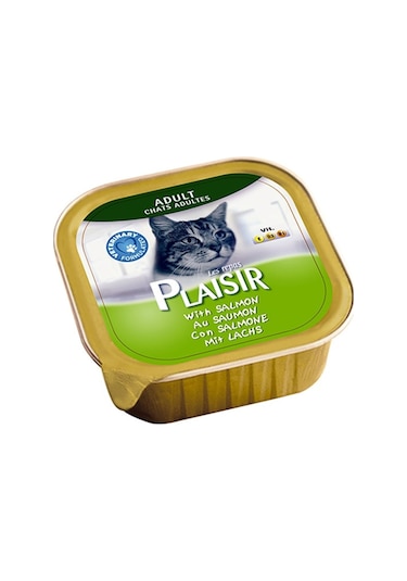 Plaisir Somonlu Pate Yetişkin Kedi Yaş Maması 100 G