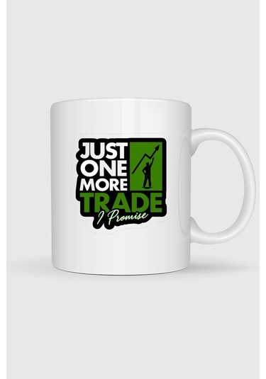 Investor Stock Market Trader Sticker Tasarımlı Kupa Bardak Beyaz