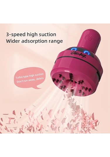 Hightower Usb Şarjlı Pembe Mini Elektrikli El Süpürgesi, Şarj Edilebilir Pil, Masaüstü Temizleyici