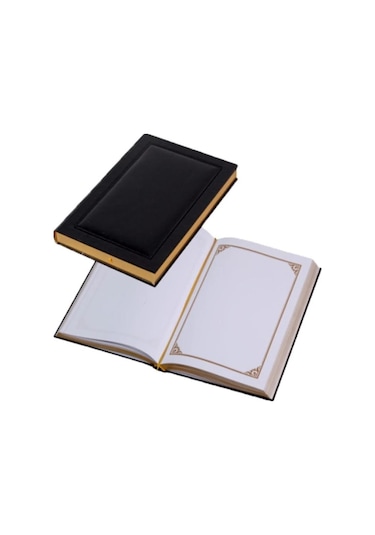 Gülpaş Şeref Defteri Suni Deri Kapak Ve Yaldızlı 586