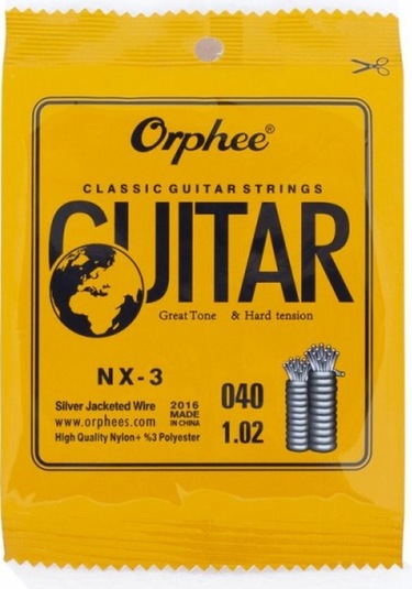 Orphee Nx-3 Klasik Gitar İçin 10 Adet Nylon 3.Tel G-Sol Teli-10Lu