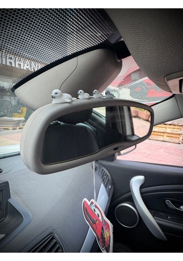 4 Parça Sevimli Fok Balığı Ailesi Dikiz Aynası Süsü - Ayna Süsü Araba Süsü Torpido Süsü Oto Aksesuar