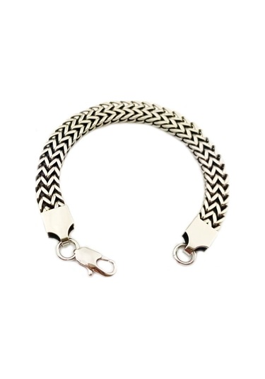 Pigado 316l Paslanmaz Çelik Hasır Zincir Erkek Bileklik Gri