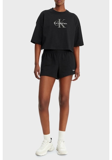 Calvin Klein Bayan T Shirt Lv047f828g Ub1 Siyah Siyah