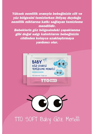 Tto Soft Baby Göz Çevresi Temizleme Mendili