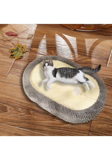 Suntek Kedi Tırmalama Yatağı Oval Şekil Büyük Alan Gri