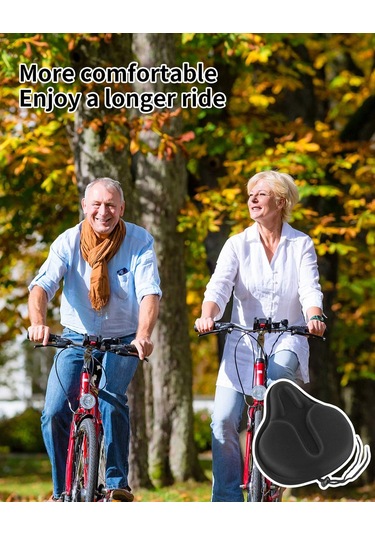 Büyük Jel Bisiklet Koltuk Örtüsü, Erkekler İçin Ekstra Yumuşak Yastık, Kapalı Dış Mekan Bisikletine Uyuyor Acid Yeşili