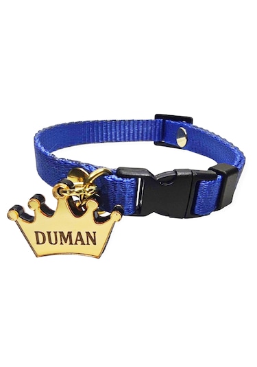 İsimli Kedi Tasması , Kedi İsimlik , İsme Özel Tasma , Mavi