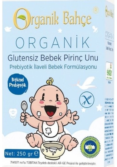 Organik Bahçe Organik Glutensiz 6+ Ay Bebek Pirinç Unu 250 G