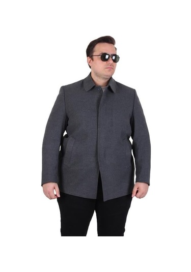 Starbattal Erkek Büyük Beden Kaşmir Kaban 103008 Fume Fume
