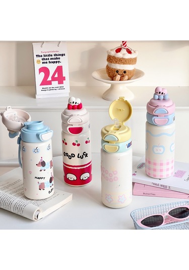 550ml Çift Katmanlı Kapak 316 Paslanmaz Çelik Termos Kabı MAvi