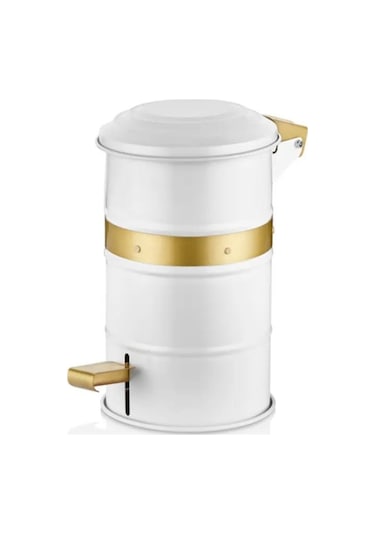 The Mia Galvin Çöp Kovası Banyo Beyaz 5 Lt Gln0049 Çok Renkli