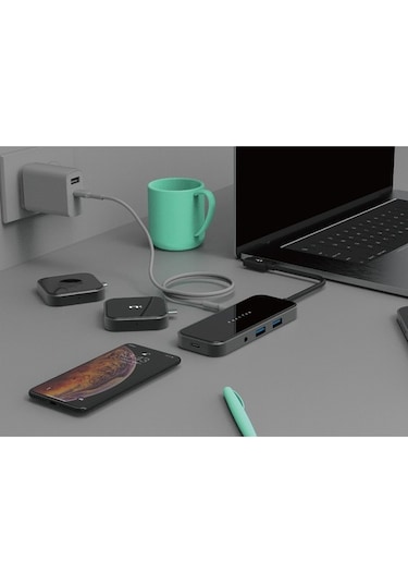 Type-C Hdmı Dönüştürücü Watch Apple Uyumlu AirPods Qi Wireless 4K Hd-Siyah