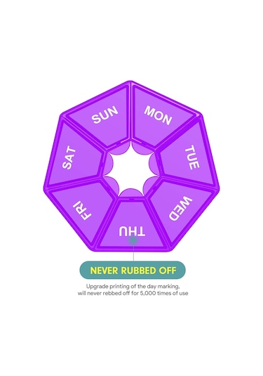 Sones 2 Adet Taşınabilir Şeffaf Nem Geçirmez Haftalık 7 Izgaralı Hap Saklama Kutusu Gül Pembesi