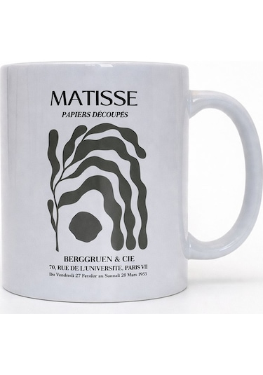 Matisse Renk Dansı Seramik Kupa Beyaz