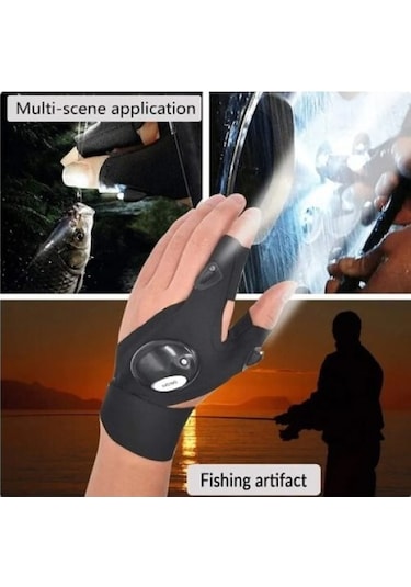 Led Işıklı Çalışma Eldiveni Sağ Sol Çift-9077908111900hkn