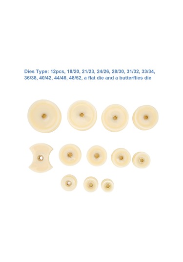 13 Parçalı Saat Kasası Pres Seti, Saat Arkası Pres, Metal Ek Parçalı 12 Kalıp İçerir Diğer