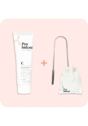 Probident Zerdeçal Özüt İlaveli Diş Macunu 75 ML + Dil Temizleme Aparatı