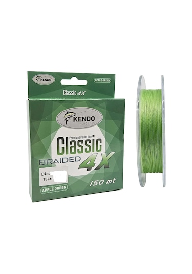 Kendo Classic 4x 150m Örgü İp Misina Apple Green - 0,20mm