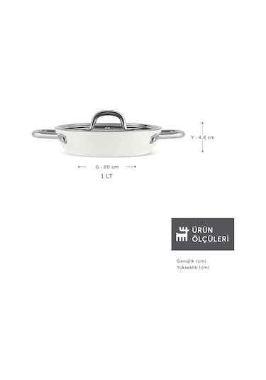 Karaca x Refika Swiss Crystal Creamy Metal Sahan 20 Cm