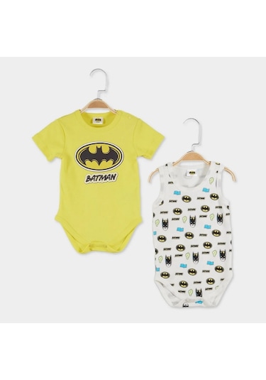 Çimpa Batman 2'li Bebek Body 20789 Sarı - Ekru