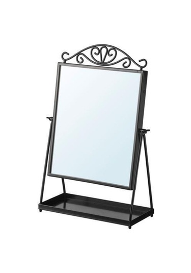 Karmsund Masa-makyaj Aynası Siyah 27x43 Cm Tepsili Ayna Siyah