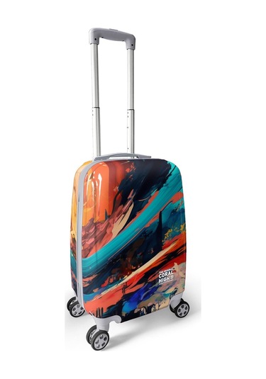Coral High Renkli Desenli Pc Kabin Boy Valiz 50cm 16816 Çok Renkli
