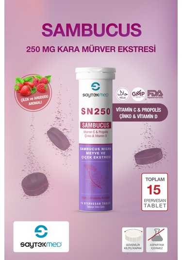 SN 250 Kara Mürver Ekstresi Vitamin C Propolis Çinko Vitamin D