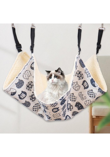 Suntek Kedi Hamak Yatağı Nefes Alabilir Eğlence 58x48cm Beyaz