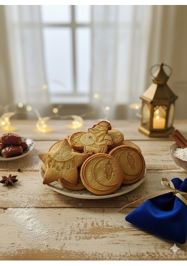 Ramazan Ayı Temalı Kurabiye Kalıbı Seti 3'lü Beyaz
