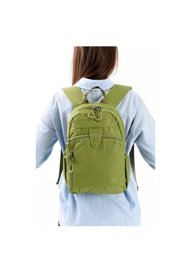 Unisex Sırt Çantası Paraşüt Kumaş Hafif Çok Cepli Yağmur İtici Kumaş 32 22 Cm 571 Collection Yeşil