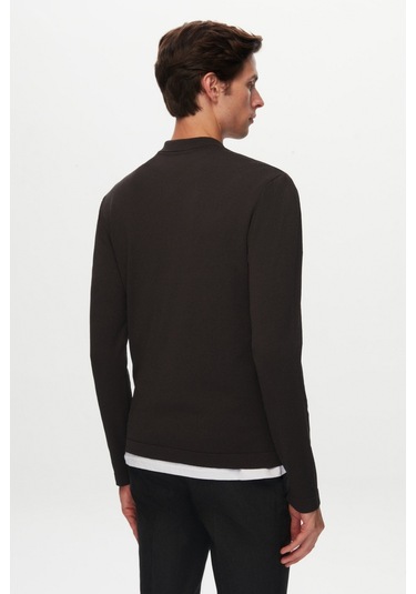 D's Damat Slim Fit Antrasit Düz Örgü Rayon Örme Kazak 1ef060637903m Antrasit