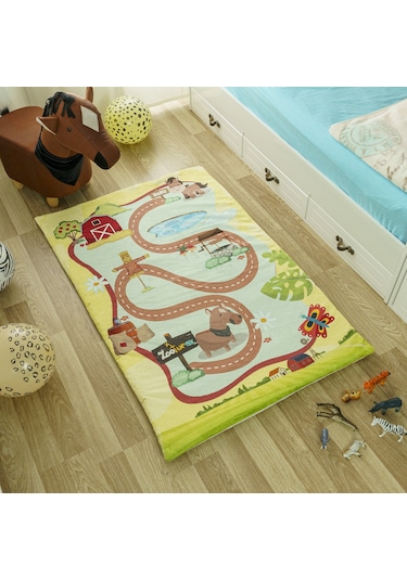 Zooturak Peluş Çocuk Matı At Doru 100cm x 150cm