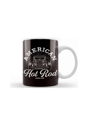 Hot Rod American Old Cars Classic Speed Vehicle Automobile Kupa Bardak Porselen No20642 Karışık