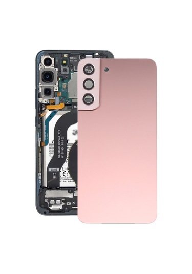 Samsung Galaxy Uyumlu S22 5g Sm-s906b İçin Kamera Lens Kapaklı Arka Kapak Pembe Pembe