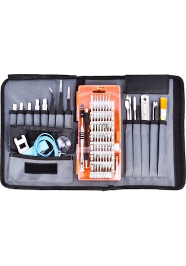 Cep Telefonu Sökme Bakım Aracı Tornavida Seti Bez Çanta Turuncu