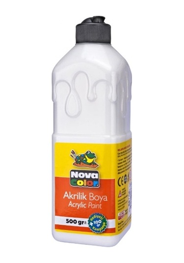 Nova Color Akrilik Boya 500ml Beyaz Kırmızı