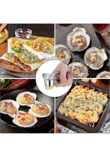 Paslanmaz Çelik Sarımsak Presi, Profesyonel Mutfak Sarımsak Kırıcı, Sarımsak Kıyma Makinesi Zencefil Kırıcı, Ağır Hizmet Tipi Sarımsak Pre Walkbee 1596 B Siyah