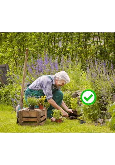 Wezone Bahçe Yabani Ot Temizleme Aleti - 4 Dişli Paslanmaz Çelik Elle Çalışan Ot Yolma Aracı