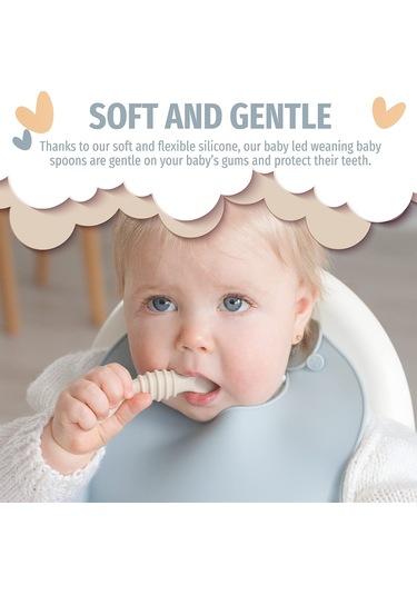 Reedark Bebekler İçin Silikon Kaşık Seti - 4'lü Paket, Bpa İçermez, Diş Dostu, Sağlıklı Beslenme Çok Renkli