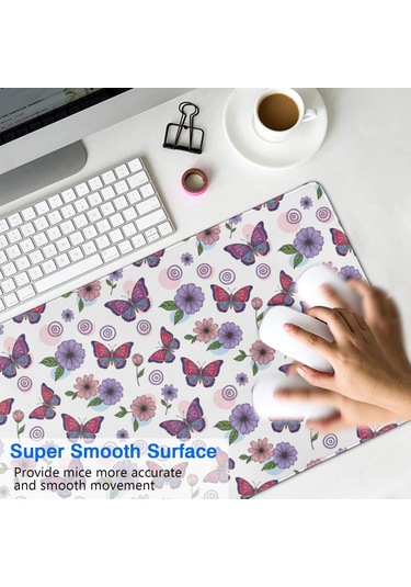 Butterfly Büyük Oyun Mouse Pad 31.5x15.7 Inch,masaüstü, Dizüstü Ve Kablosuz Fare İçin-a10