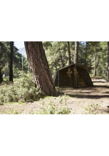 İki Odalı Askeri Kamuflaj Kamp Çadırı 4 - 8 Kişilik Kamuflaj