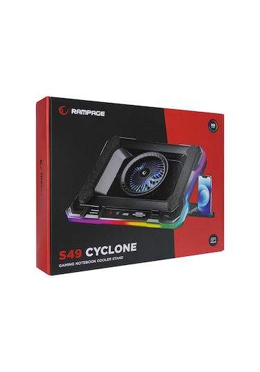 Rampage Cyclone S49 Rgb Fanlı 14"-19'' Led Ekranlı Notebook Soğutucu