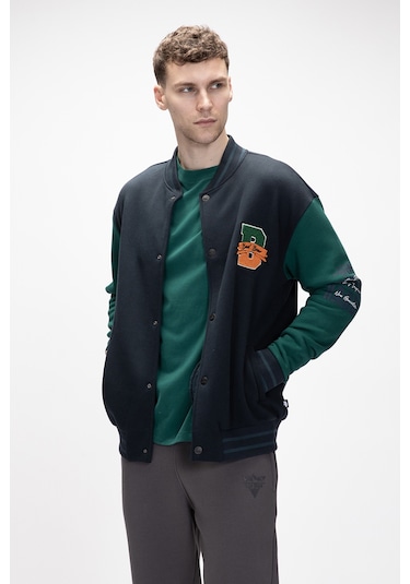Bad Bear Erkek Polar Eleven Collage Jacket 25.02.15.007 Lacivert
