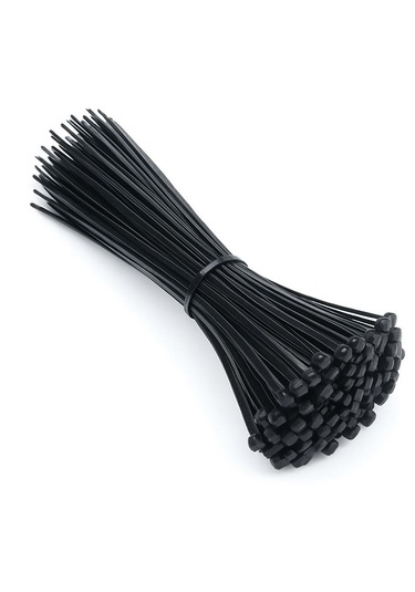 Siyah Kablo Bağı Plastik Cırt Kelepçe 4.8x300 Mm 100 Adet