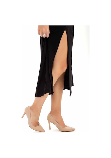 Tamer Tanca Kadın Hakiki Deri Vizon Stiletto Ayakkabı 22 5205 Bn Ayk Vızon Vizon